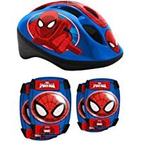 STAMP SAS Combo Spiderman (Helm + Elbow &amp- Knee Pads)- Niños- Blue- 5+